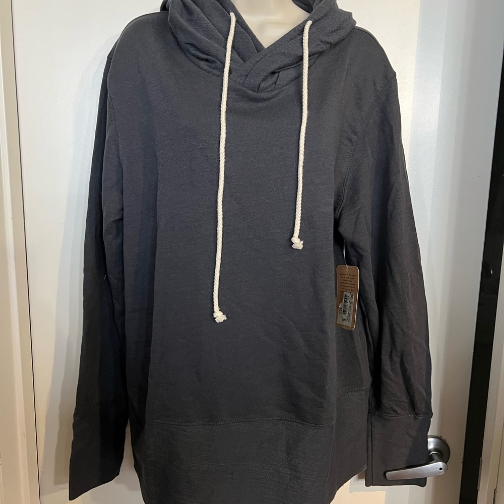 XL mens pull over hoodie no pockets sustainable clothing Thoughts 4 Threads